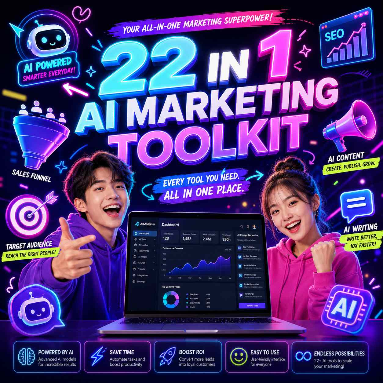 22 in 1 AI Marketing Toolkit