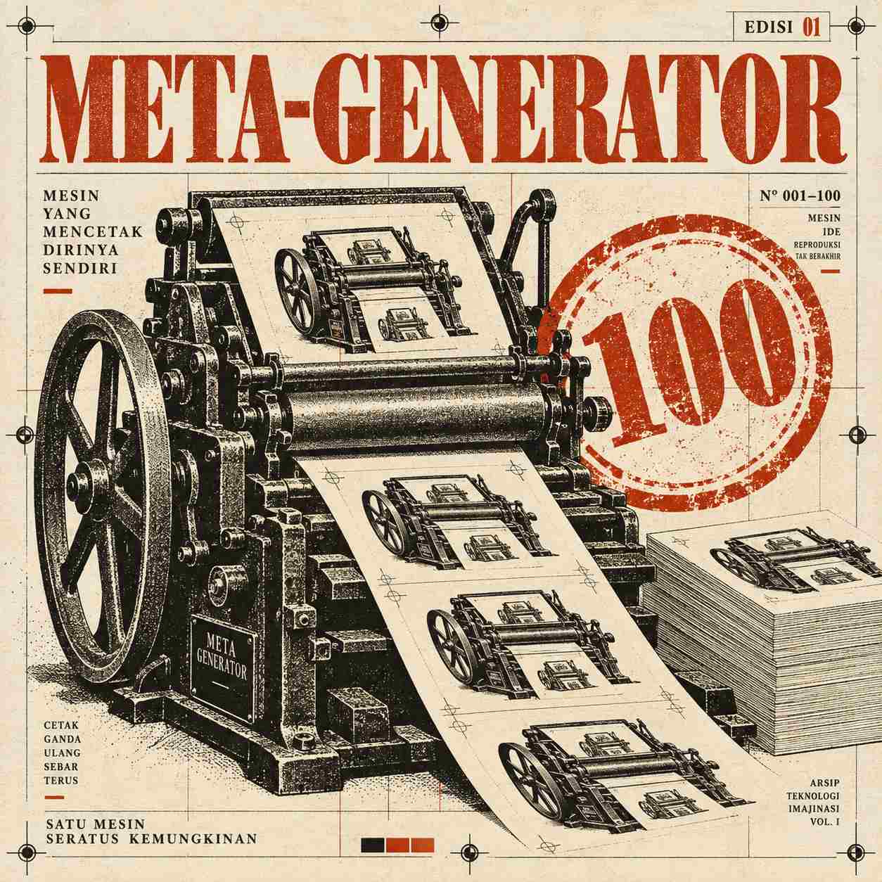 Meta-Generator Penghasil Generator Prompt 100 Poster