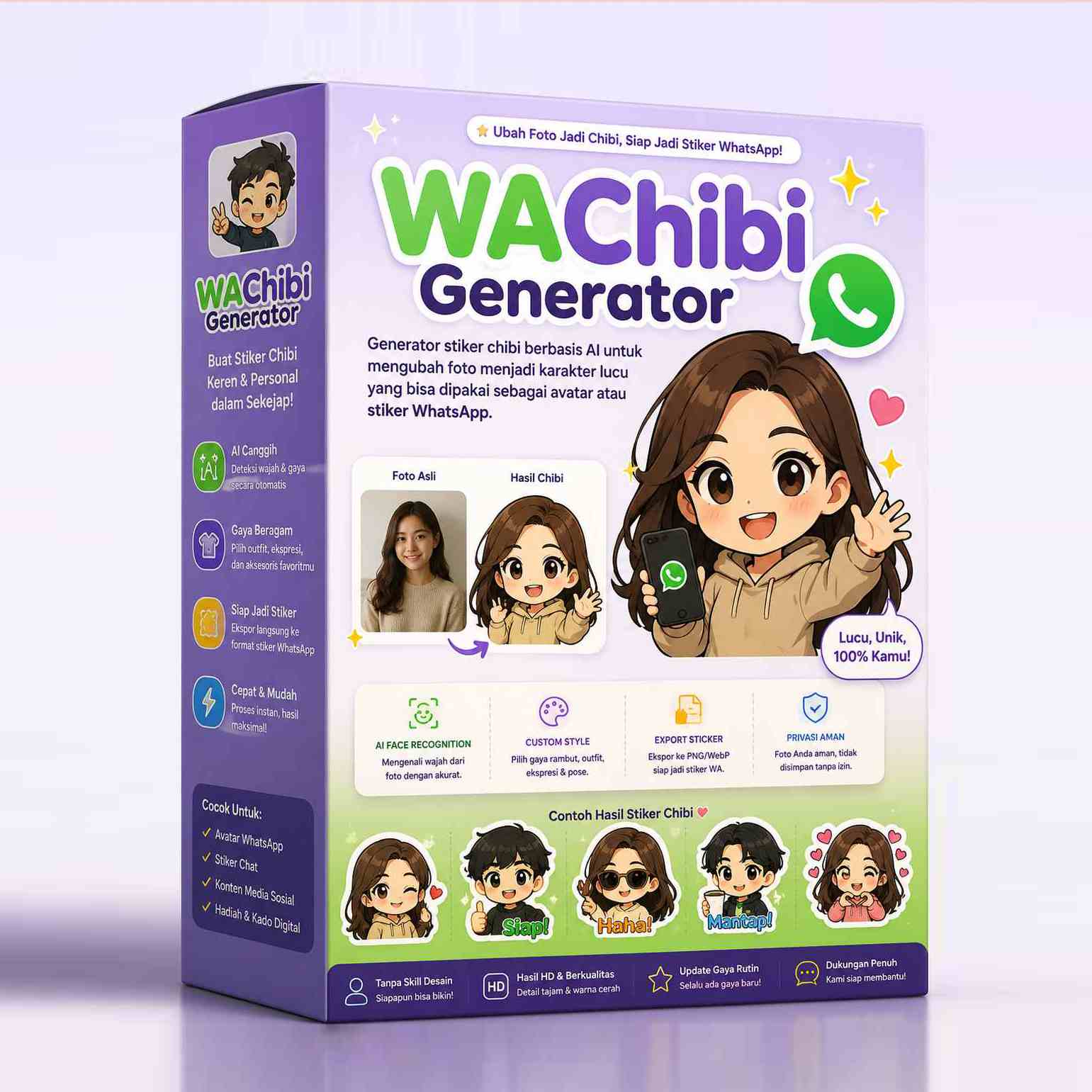 WA Chibi Sticker Generator